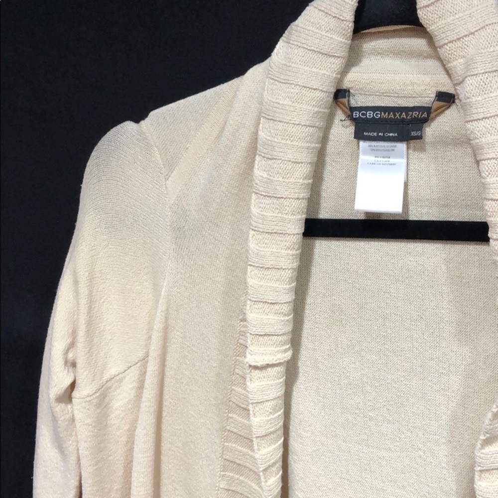 BCBG Sweater wrap nude color XS